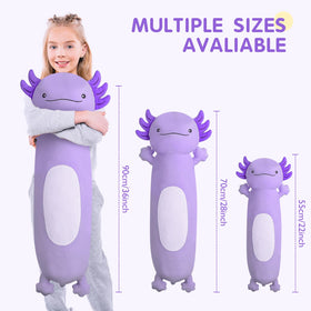 Dalmao cuddly body pillow axolotl plush for bedtime comfort.