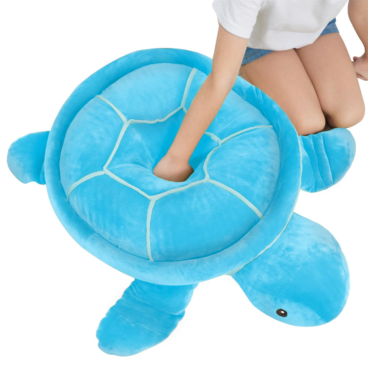 Dalmao giant blue turtle body pillow ideal for lounging