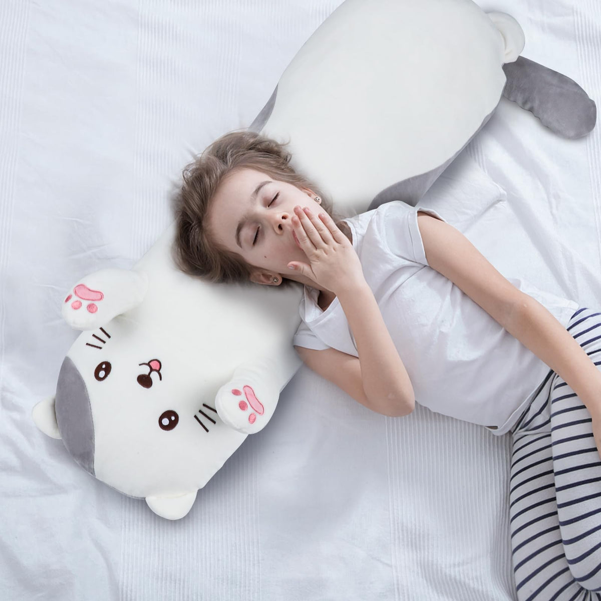 Dalmao gift-ready giant cat pillow packaging, ideal birthday or holiday surprise.