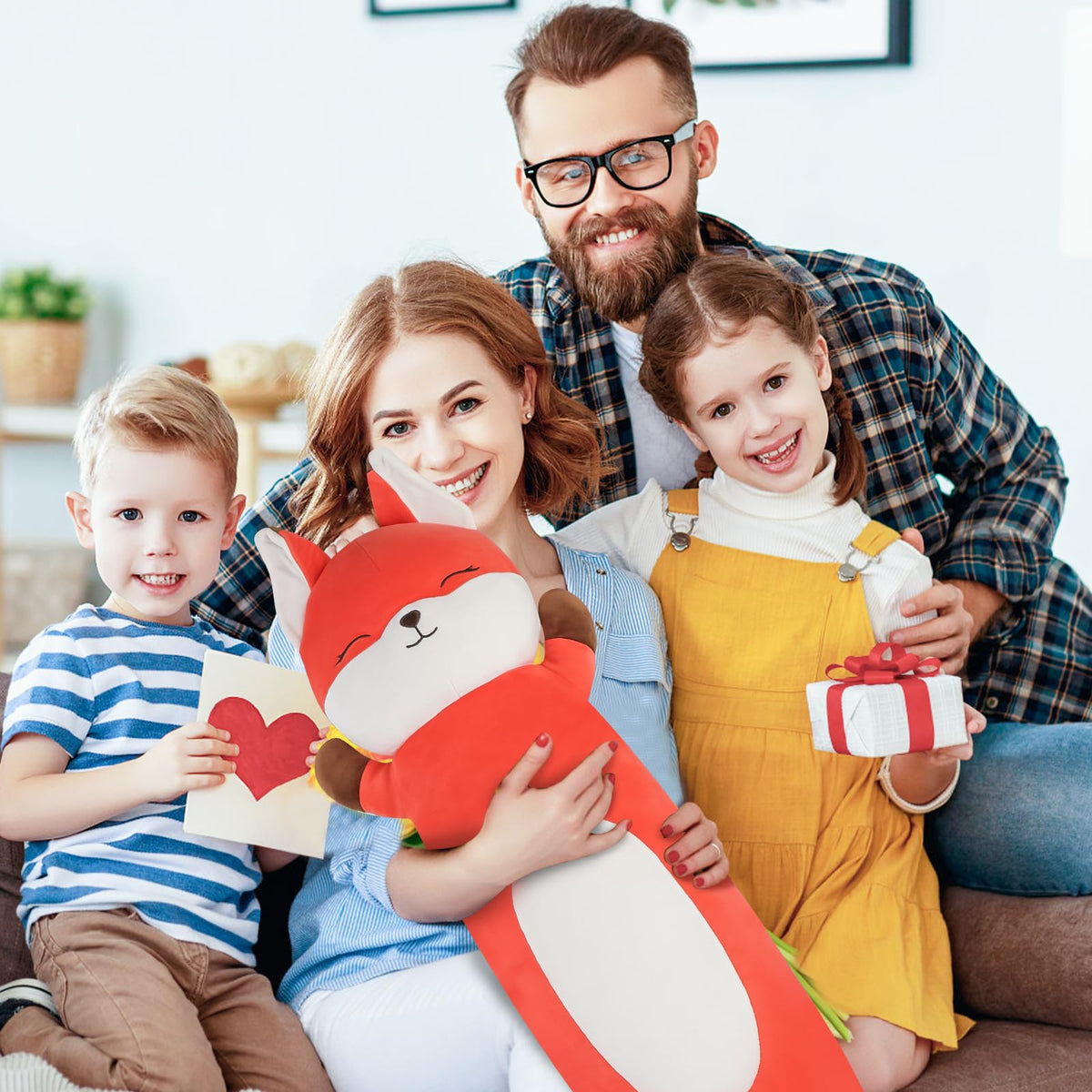 Dalmao kid-friendly fox plush toy encourages imaginative play.