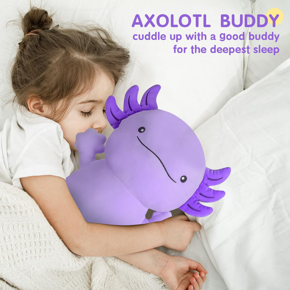 Dalmao kids playtime axolotl plush inspires imaginative snuggling.