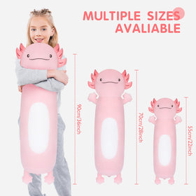 Dalmao long plush body ideal for lounging and hugs.