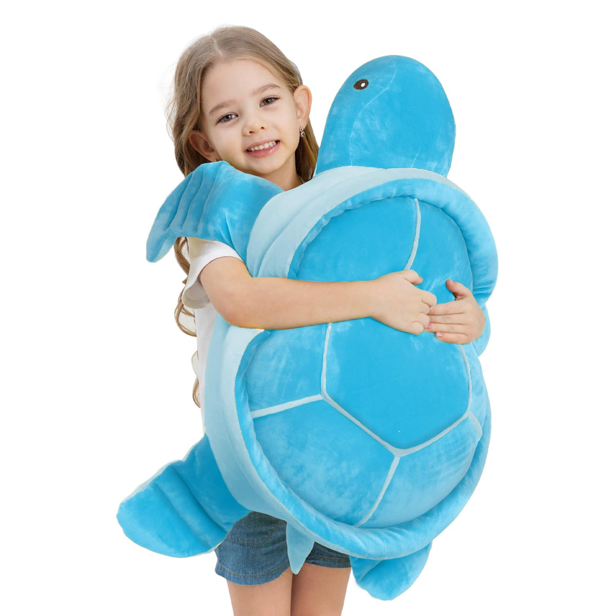Dalmao 28-inch sea turtle plush toy for full-body hugs and comfort