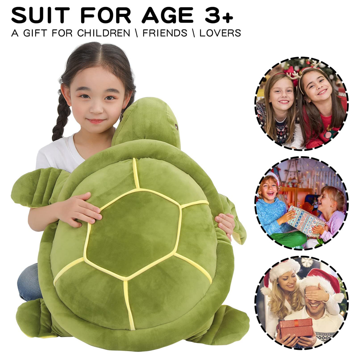 Dalmao sea turtle plush brightens any bedroom or play area.