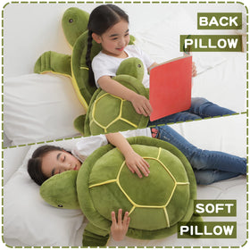 Dalmao plush turtle uses skin-friendly fabric for safe snuggling.