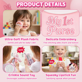 Dalycro My 1st Purse Plush Lipstick – squeezable squeak for sensory exploration.