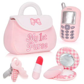 Dalycro My 1st Purse Plush Phone – soft, safe toy for pretend play on the go.