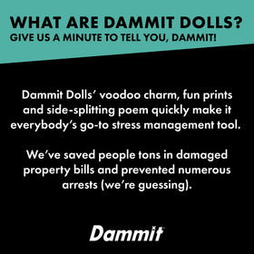 Dammit Doll on desk prompts conversations and light stress outlet
