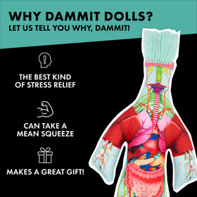 Dammit Doll internal anatomy muscles and fibers up close for venting