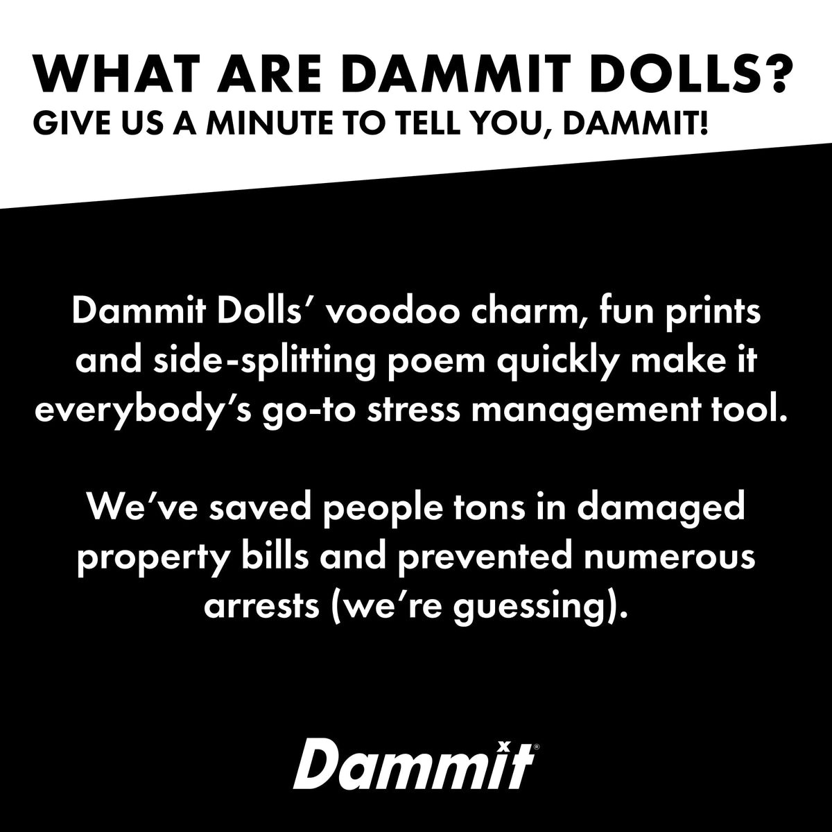 Dammit Doll Halloween decor display showcases versatile desk-friendly charm.