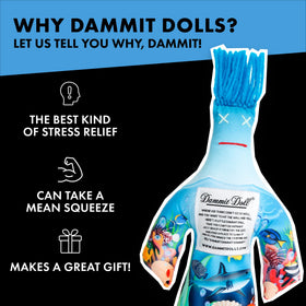 Dammit Doll Life Aquatic close-up fabric texture showing durable soft plush.