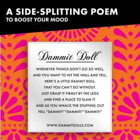 Dammit Doll close-up highlights skeletal detailing for conversation starters.