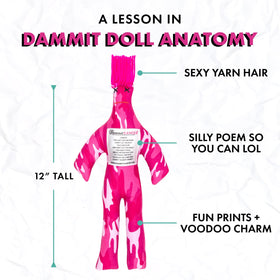 Dammit Doll slam stress demo captures venting moments with lighthearted humor.