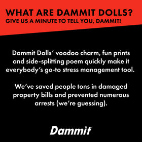 Dammit Doll red tie highlights the iconic look