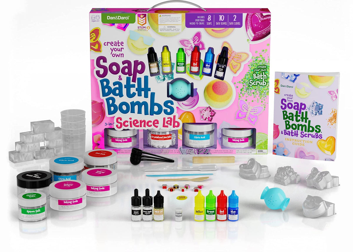 Dan&Darci bath bomb molds showcase offering fizzy tub fun