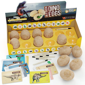 Dan & Darci dinosaur history cards connect discoveries to facts.