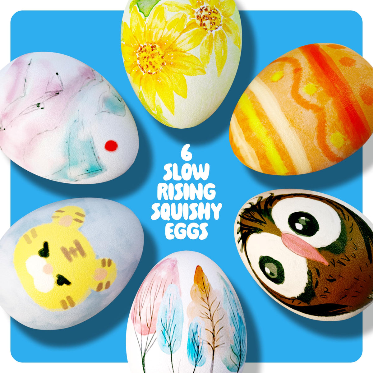 Bright colors dry evenly on squishy eggs for long-lasting Easter decorations.