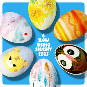 Bright colors dry evenly on squishy eggs for long-lasting Easter decorations.