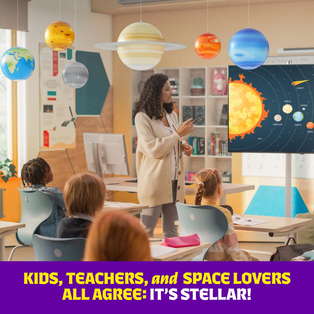 Dan&Darci Saturn inflatable for ringed display and imaginative astronomy play