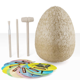 Dan&Darci Jumbo Dino Egg T-Rex figure included for dynamic display and play.
