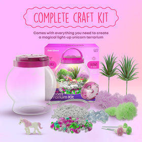 Dan&Darci LED lid with handle lights the terrarium for magical ambience.