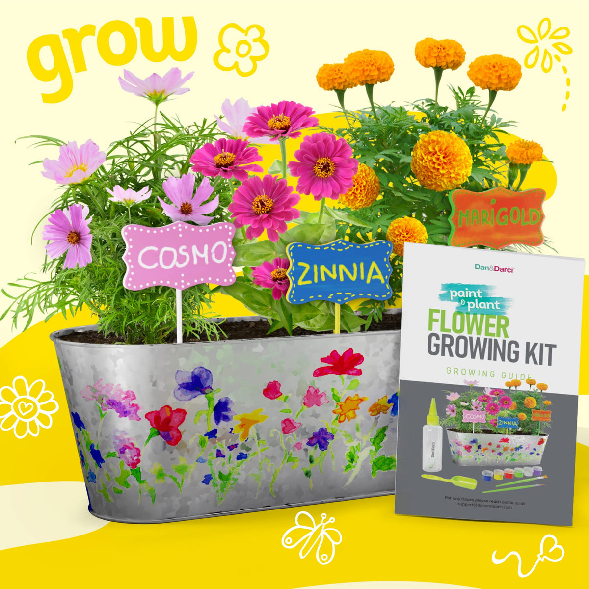 Dan&Darci six-color paint strip invites creative decorating on planters.
