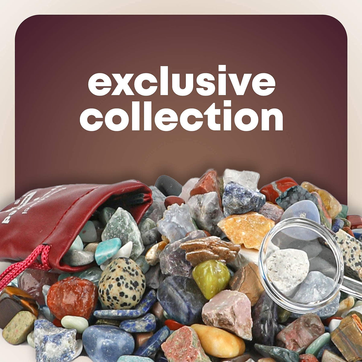 Dan&Darci polished rocks selection reveals smooth surfaces and vibrant hues.