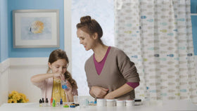 Dan&Darci salt scrub jar demonstrates spa-like tub experience
