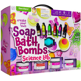 Dan&Darci soap bath bomb kit contents ready for creative at-home crafts