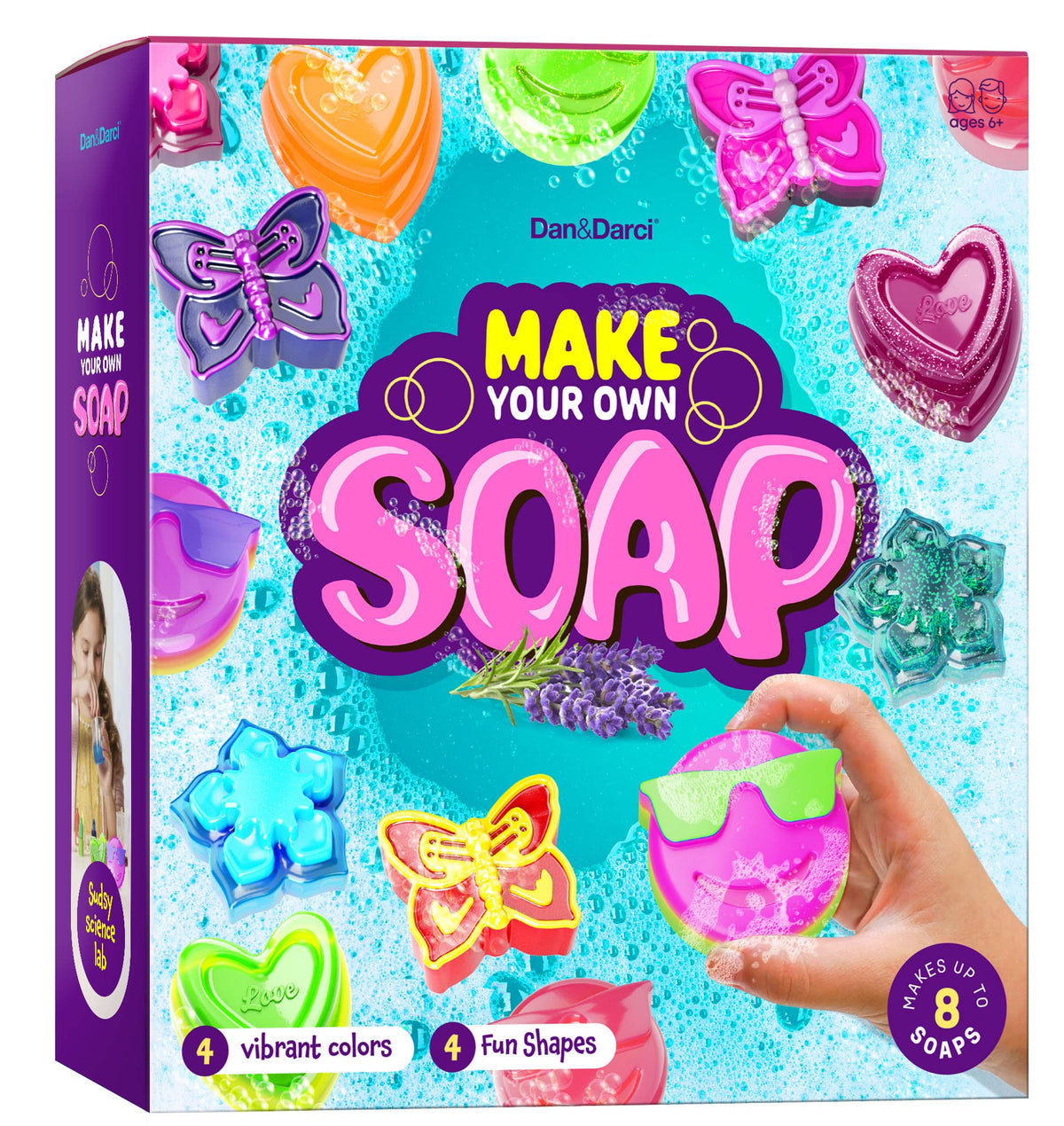 Dan&Darci soap making kit kids molds for colorful, creative soaps.