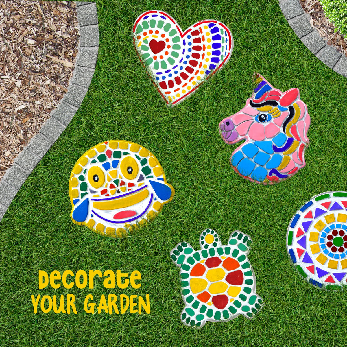 Dan&Darci heart design stepping stone ready for personalized garden decor