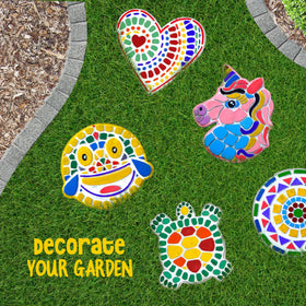 Dan&Darci heart design stepping stone ready for personalized garden decor