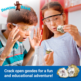 Dancing Bear geodes large geode size enhances dramatic classroom demonstrations.