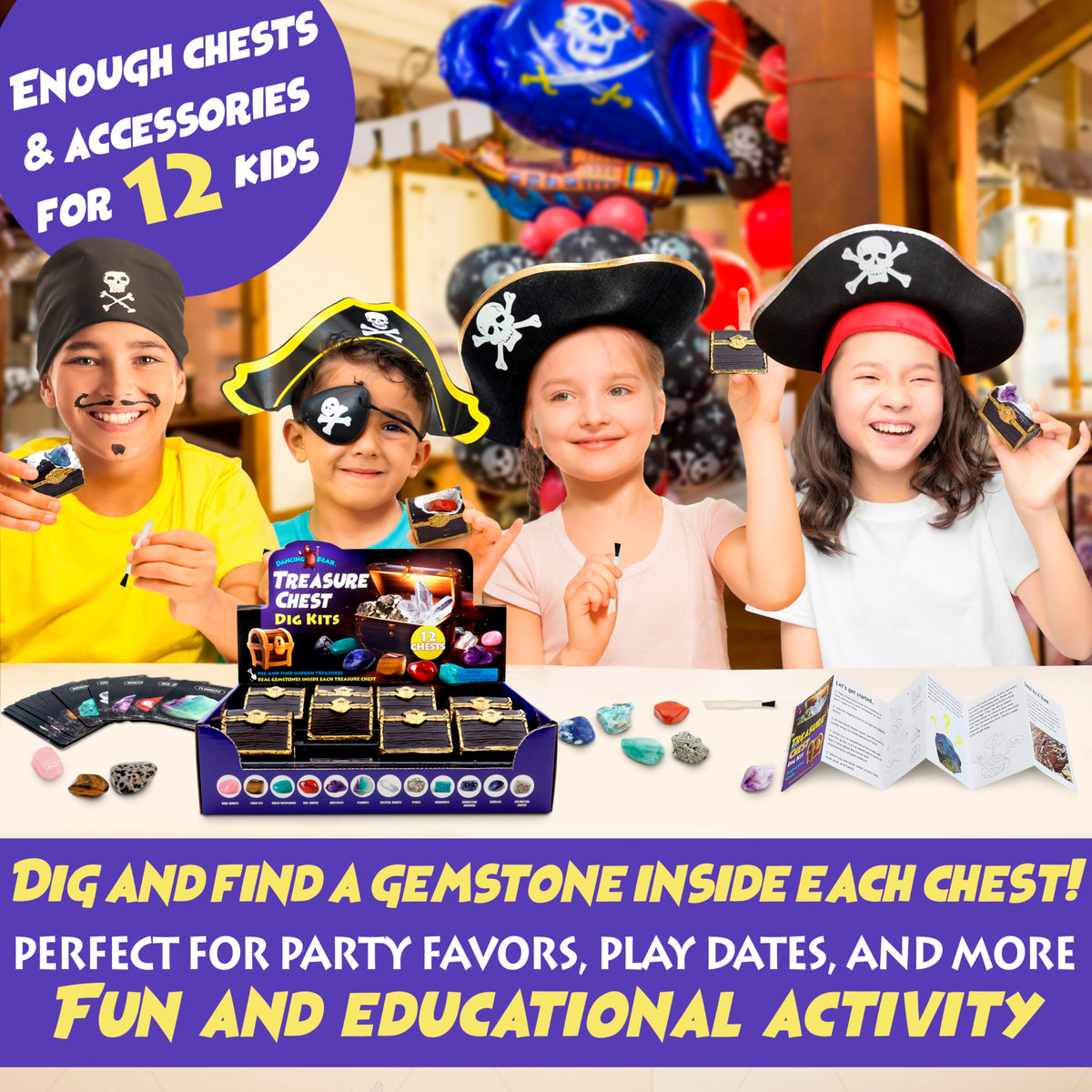 Dancing Bear hidden gemstones inside chests for 12 gemstone discoveries.