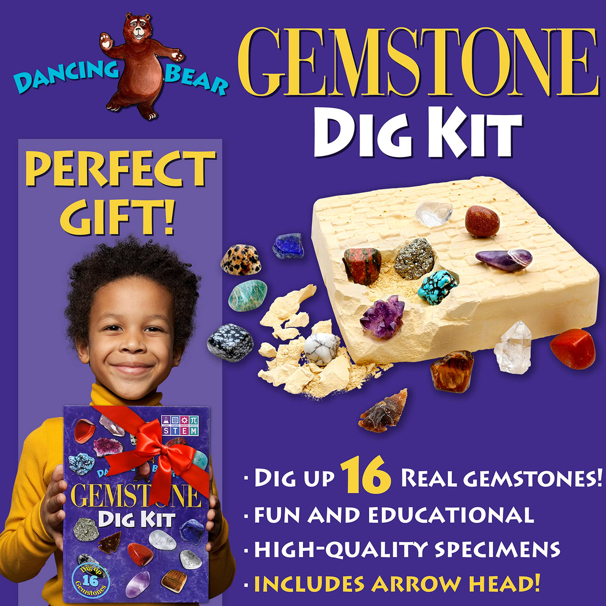 DANCING BEAR learning guide completes the kit with crystal facts and photos