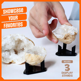 Dan&Darci Break Your Own Geodes three display stands included for showcasing crystals.