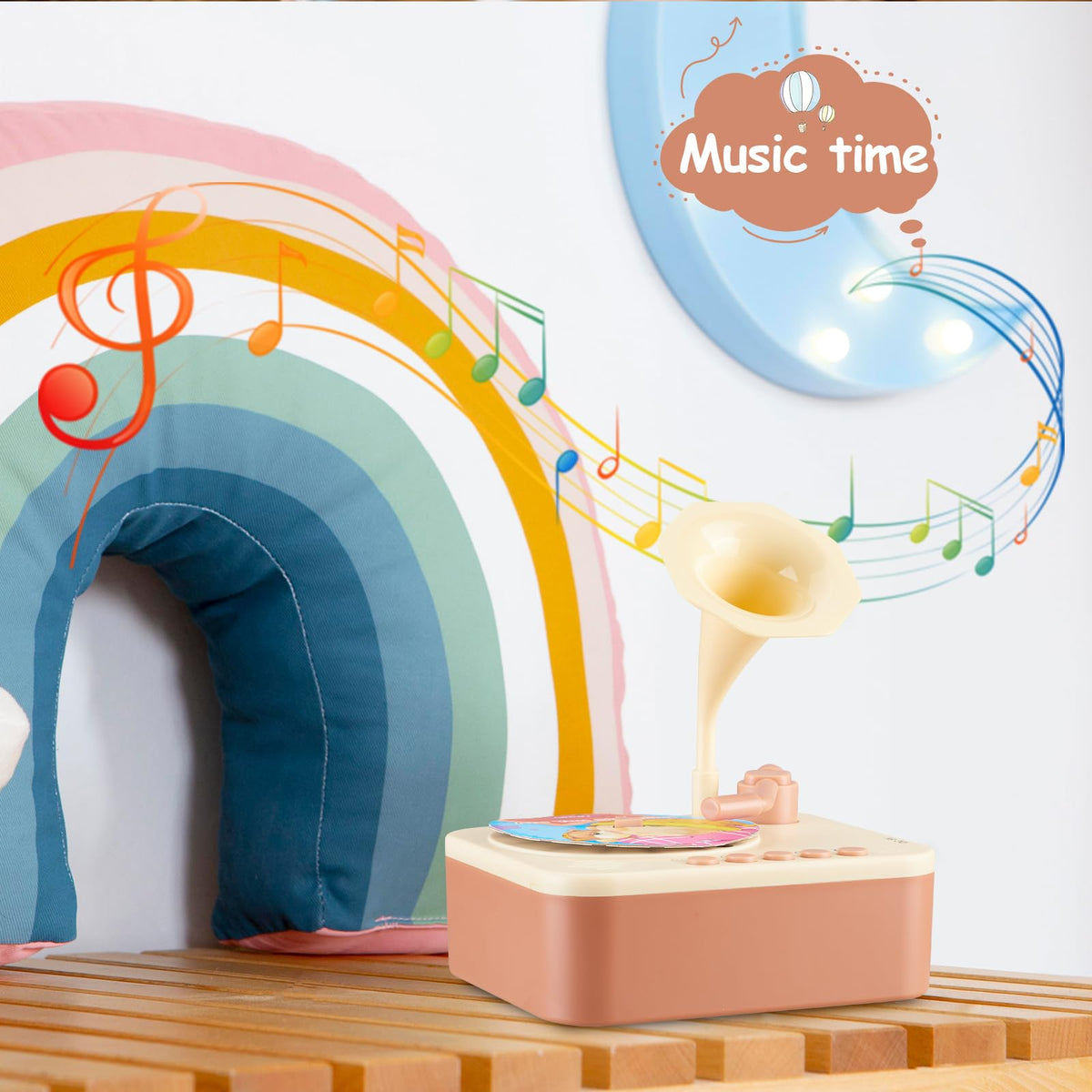 DANGKAEN colorful phonograph toy captivates kids with safe, durable materials.