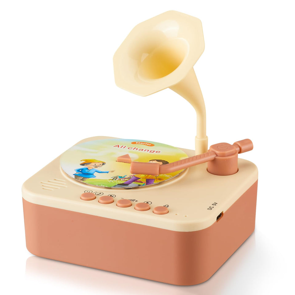 DANGKAEN toddler gramophone toy phonograph design engages senses and curiosity.