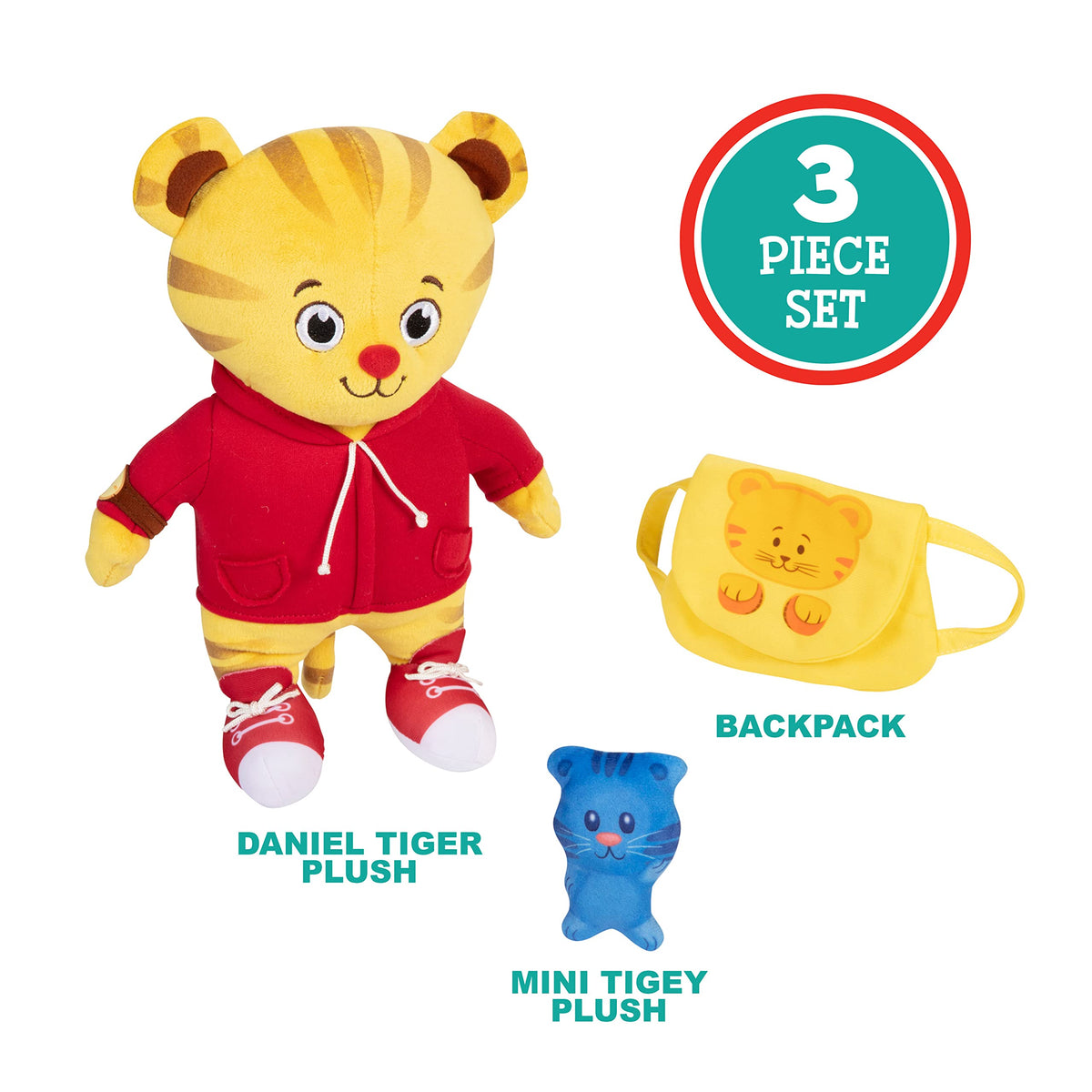Daniel Tiger's Neighborhood backpack with Tigey for on-the-go storage.
