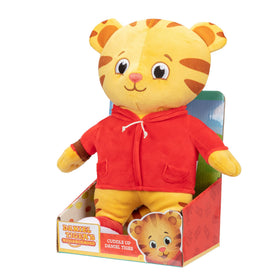 Officially licensed Daniel Tiger's Neighborhood plush packaging, ideal gift for fans.