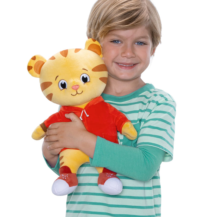 Daniel Tiger's Neighborhood plush in red hoodie, ideal for hugs and imaginative play.