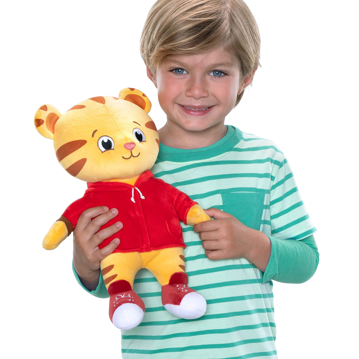 Daniel Tiger's Neighborhood plush seated pose, perfect for storytelling and cuddles.