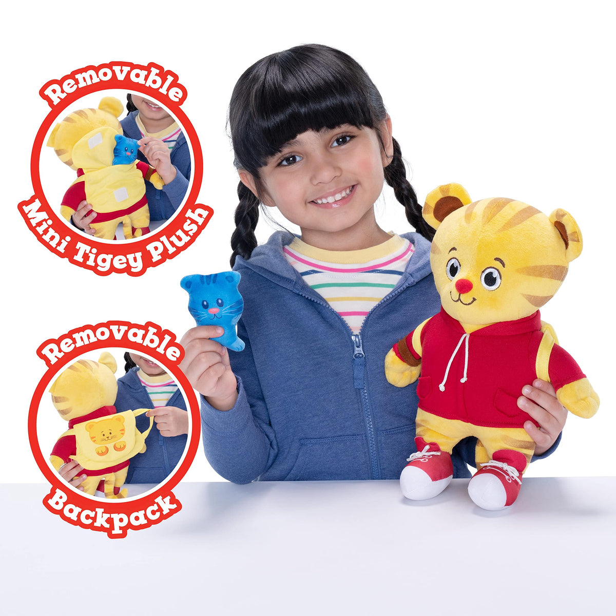 Daniel Tiger's Neighborhood plush with music and sounds for interactive play.