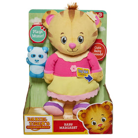 Pressing Baby Margaret's paw emits cheerful baby sounds during play