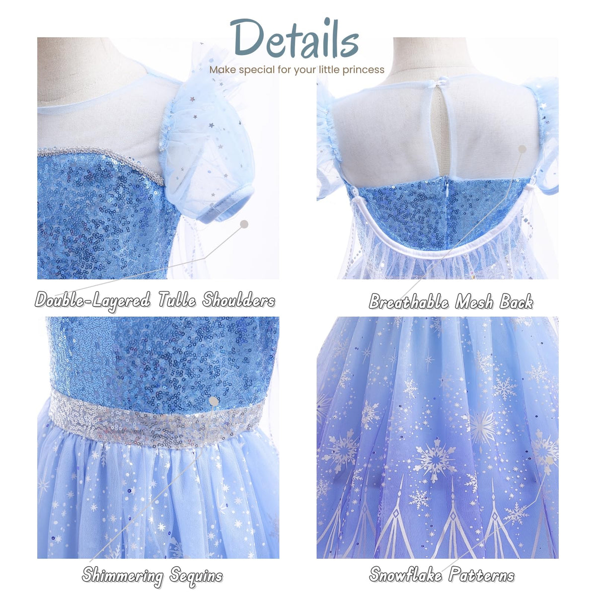 Danvren sequined dress with snowflake patterns adds festive sparkle
