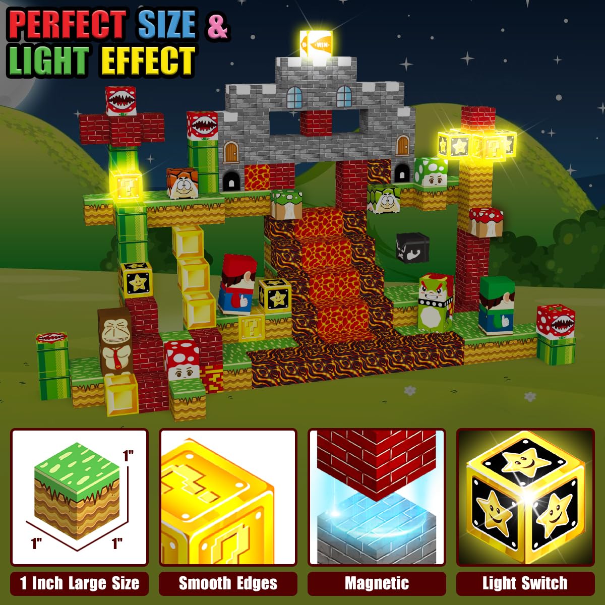 Daoyehsy 1-inch blocks fit most brands for versatile builds
