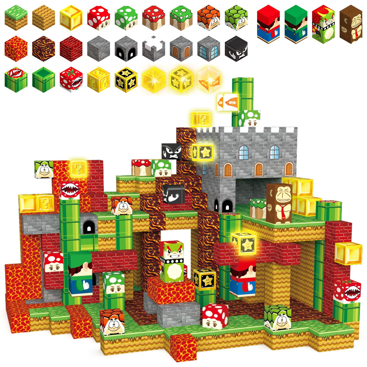 Daoyehsy 200pcs magnetic blocks for creative 3D builds and STEM exploration