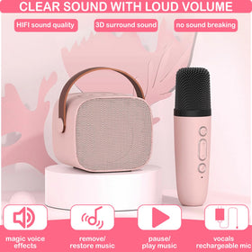 Darkant multi-functional karaoke machine used as speaker and music player.