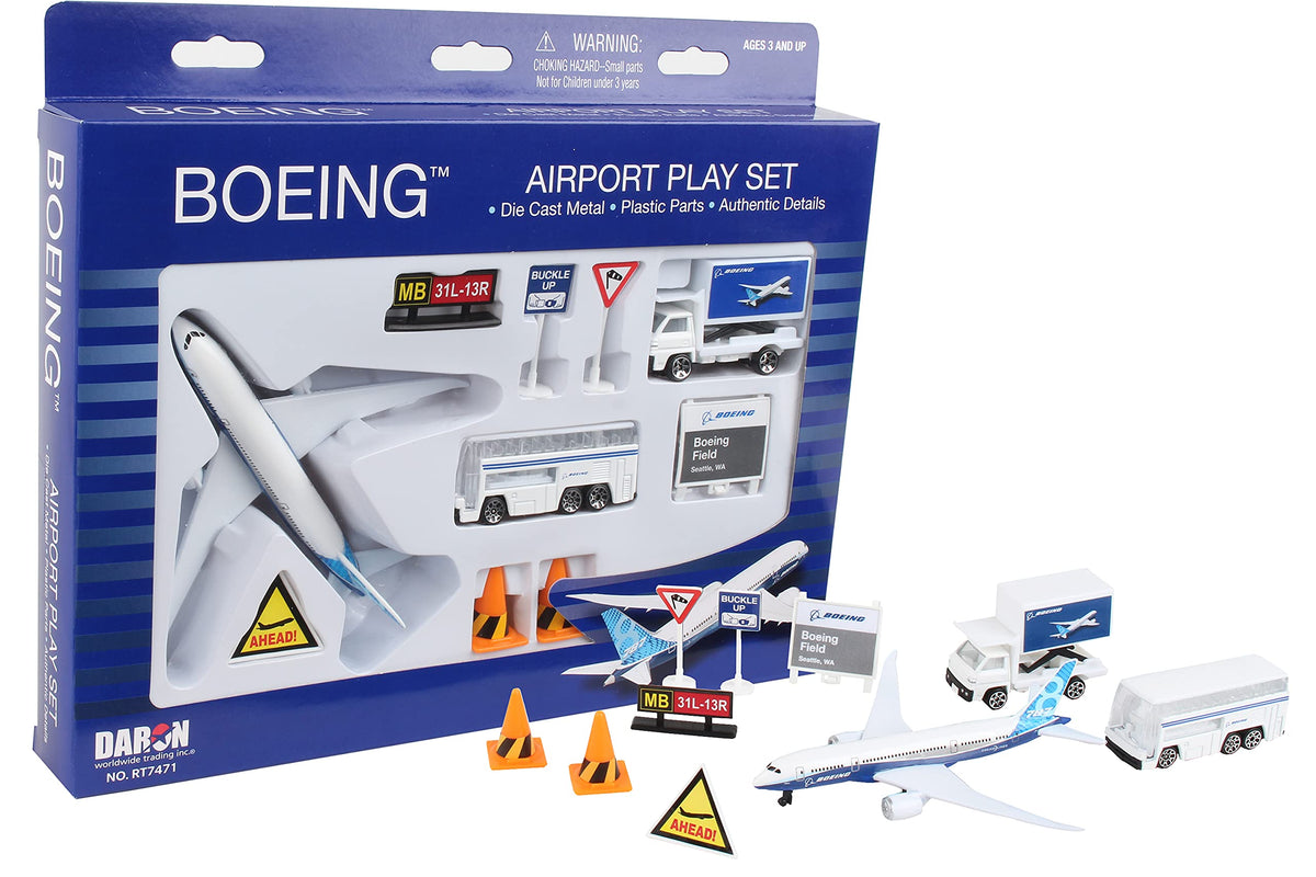 Daron Boeing 787 die-cast jet for realistic pretend play and durable construction.