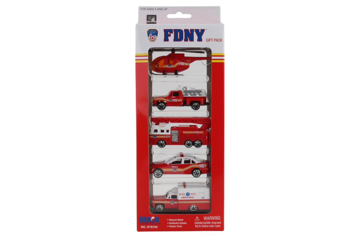 Daron FDNY ladder truck, authentic detail for realistic firefighting role play.
